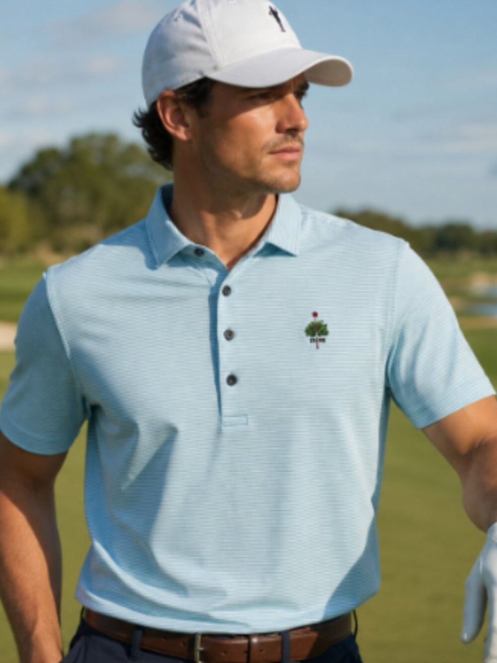 Greyson Men’s Striped Performance Polo Size Medium